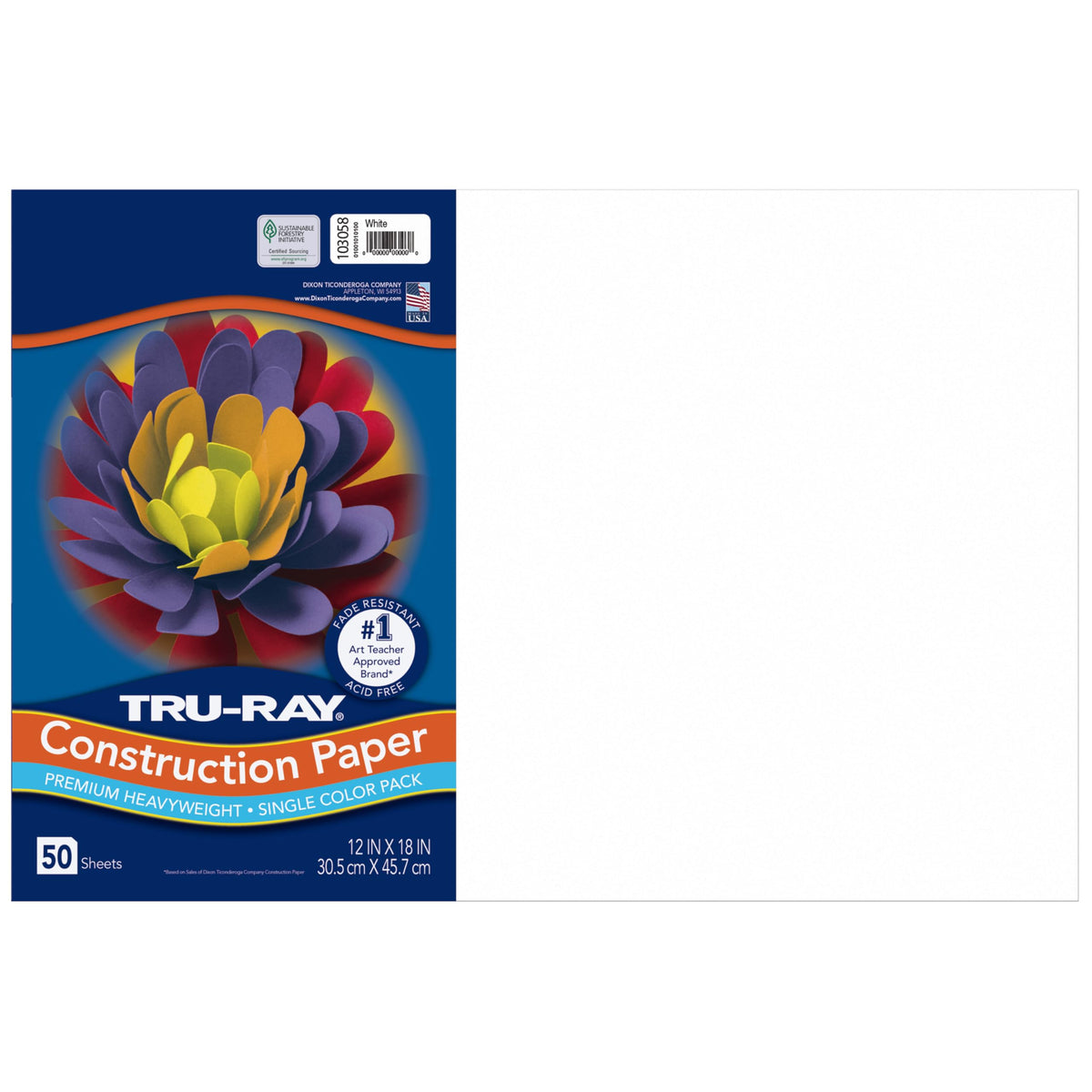 Tru-Ray Art Media Paper P103058, 12" x 18", 50 Count
