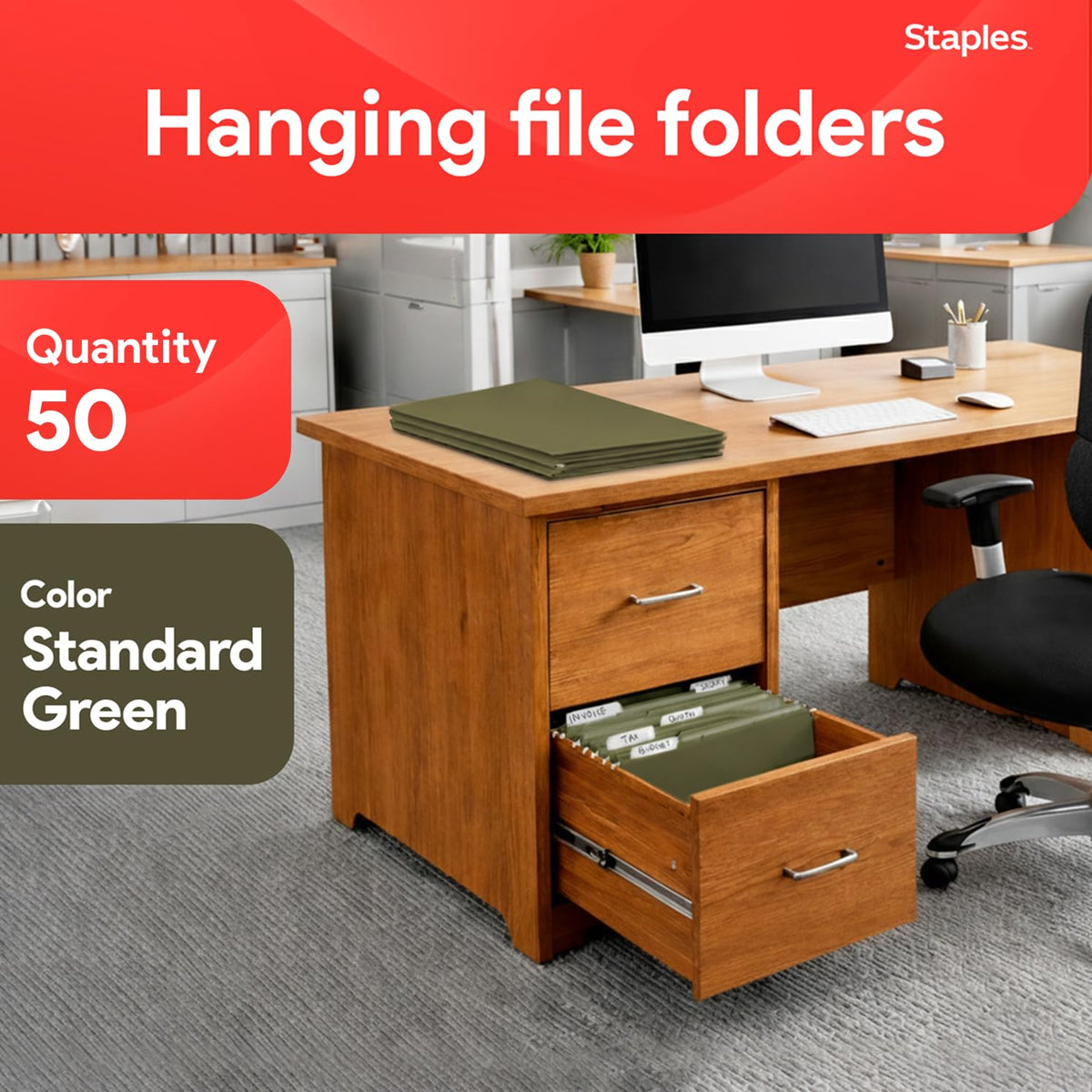 Staples File Folder TR490853/490853, Legal Size, 50 Count – view 2