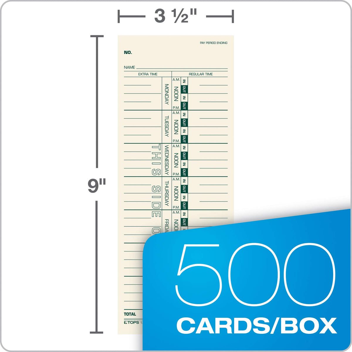 Tops Card Stock 1259, 3-1/2" x 9", 500 Count – view 5