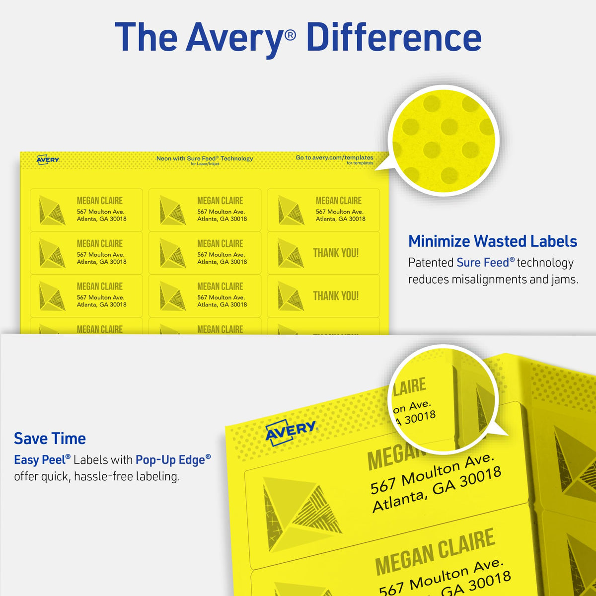 Avery Label 5972, 1 in. x 2-5/8 in., 750 Count – view 4