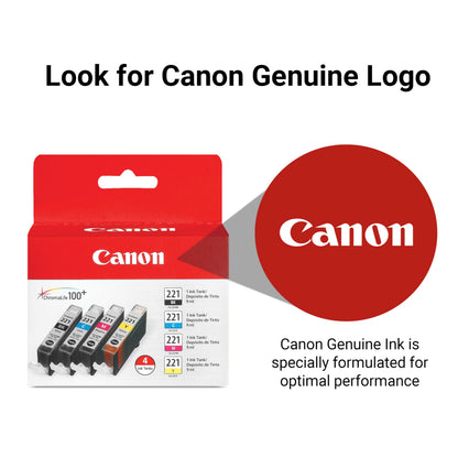 Canon Inkjet Printer Ink CLI221CLPK, -, 4 Count – view 4
