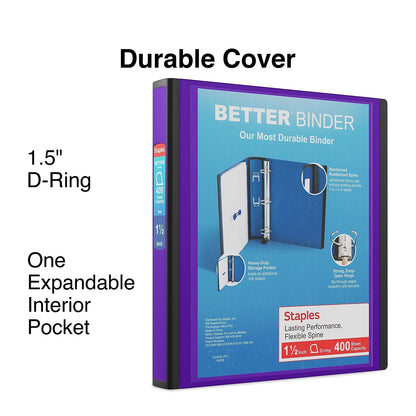 Staples Storage Binder ST55863-CCVS, 1.5-Inch, 3 Count – view 2