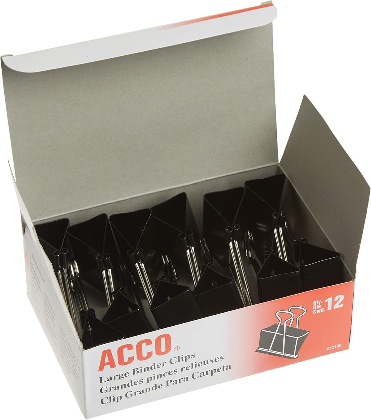 ACCO Brands Paper Clip Clamp A7072100B-CS, Large (1.06" capacity), 12 Count – view 6