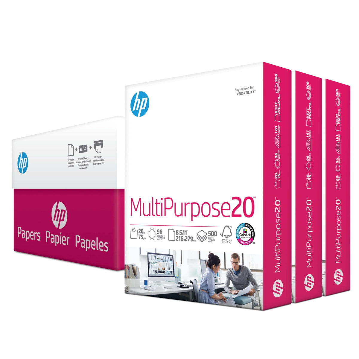 HP Papers Print Copy Paper 112300, 3 Ream | 1500 Sheets