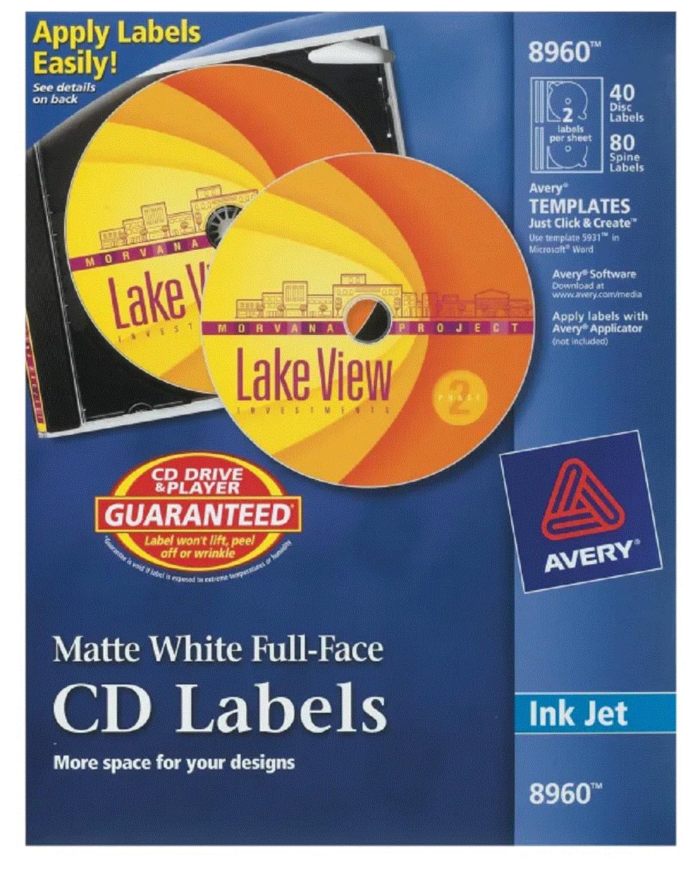 Avery Label 8960, 4 1/2" diameter, 40 Count – view 2