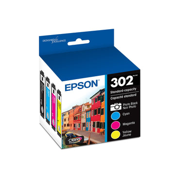 Epson Inkjet Printer Ink T302520-S, Standard Yield - 4 Pack, 3 Count