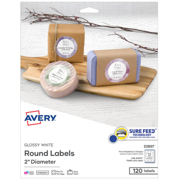 Avery Label 22807, 2", 120 Count