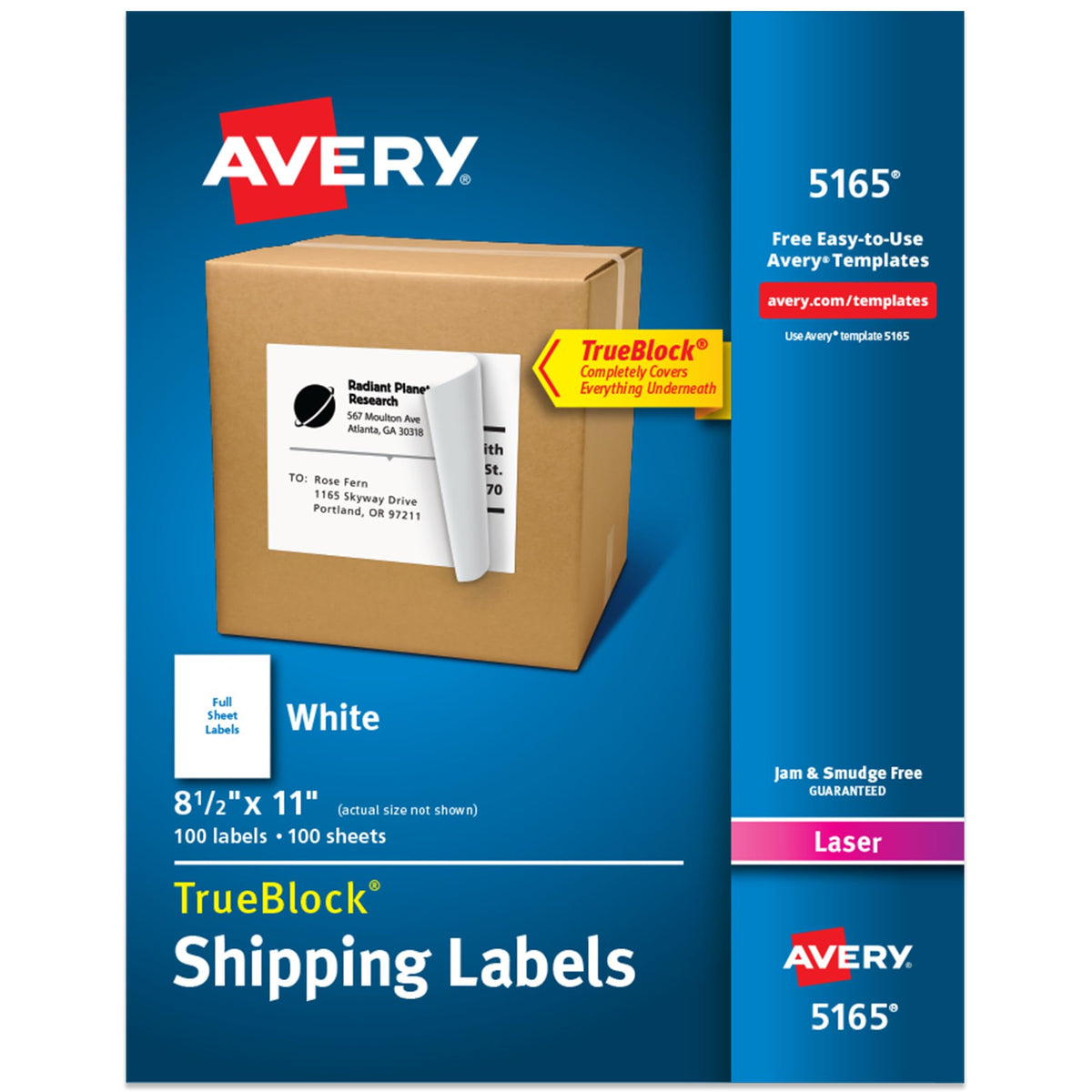 Avery Label 5165, 100 Count