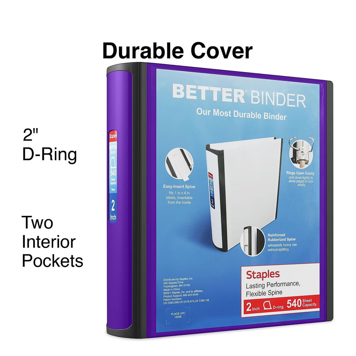 Staples Storage Binder ST55879-CCVS, 2-Inch – view 2