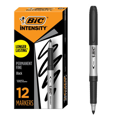 BIC Marking Pen GPM11 BLK, 12 Count