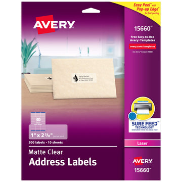 Avery Label 15660, 300 Count