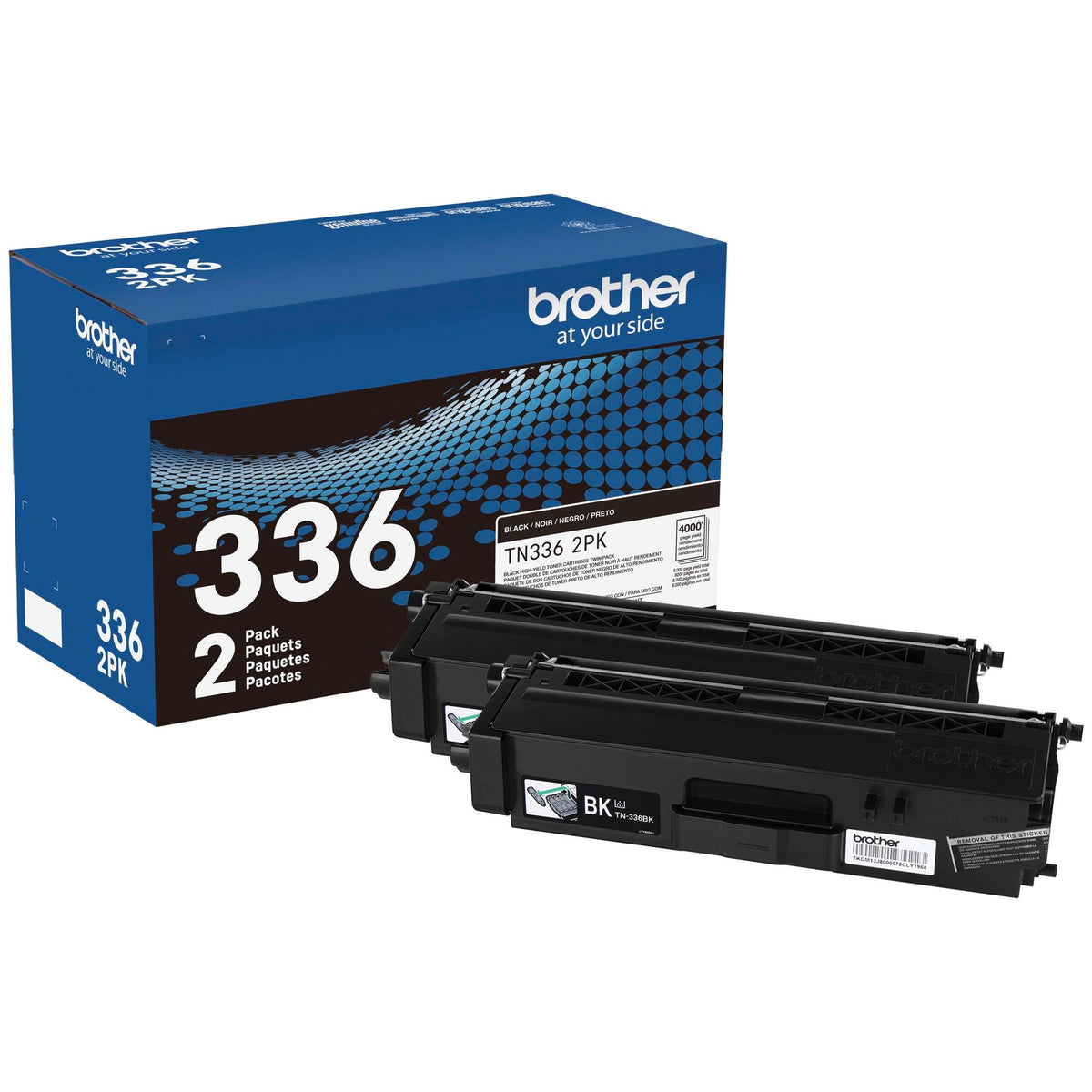 Brother Laser Printer Toner TN3362PK, 2 Pack
