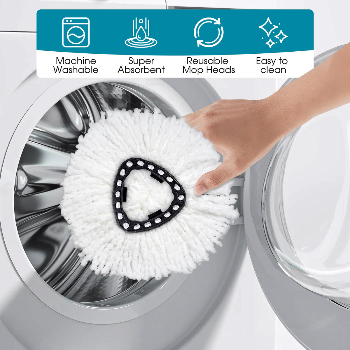 EPSUNORISE Mop TB-white-A1, 4 Pack – view 8
