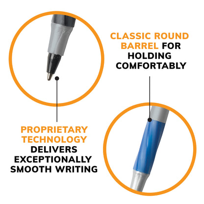 BIC Writing Instrument Round Stic Grip/GSMG361-BLU, 36 Count – view 7