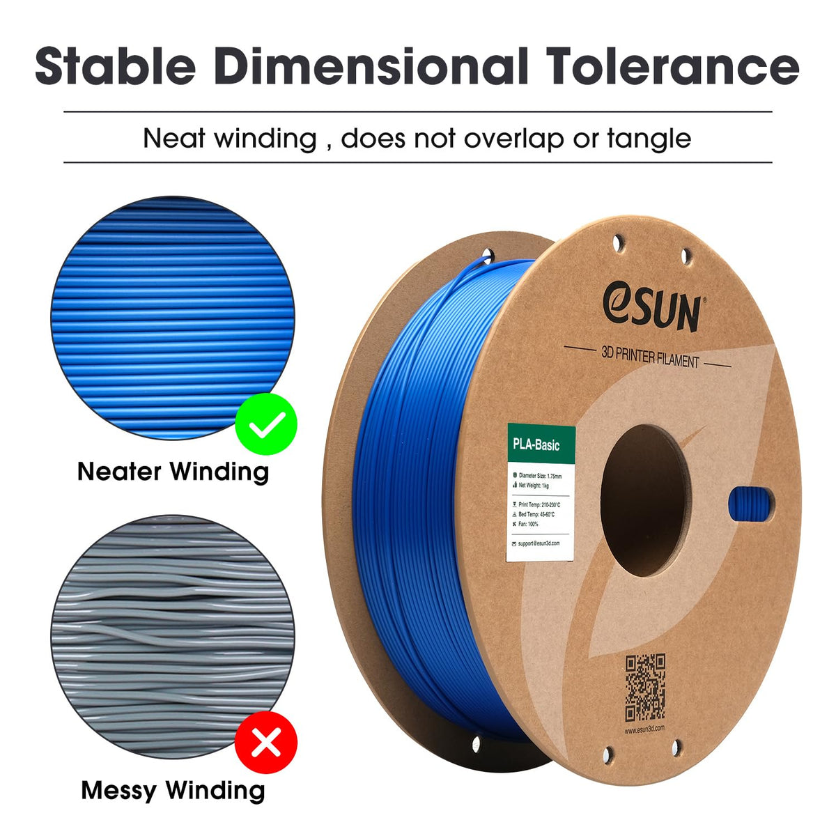 eSUN Thermoplastic Filament PLA-Basic175U1P1-AE, 1KG – view 2