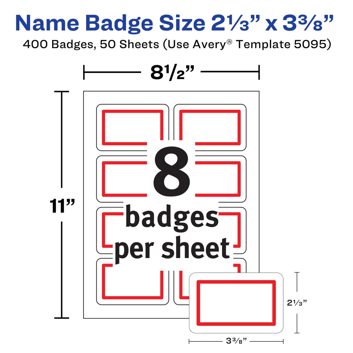 Avery Label 5095, 2-1/3" x 3-3/8" – view 3