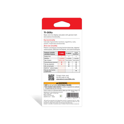 Texas Instruments Calculator 30XA/TBL/1L1/K – view 4
