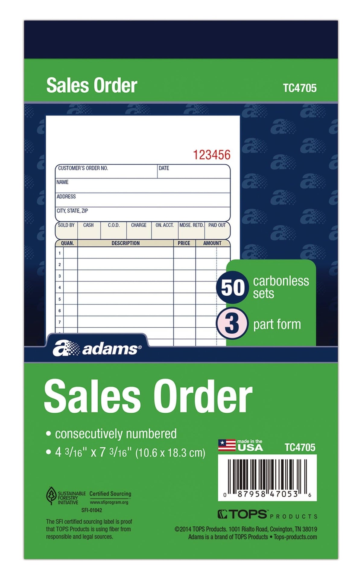 Adams Office Products TC4705, 50 Count