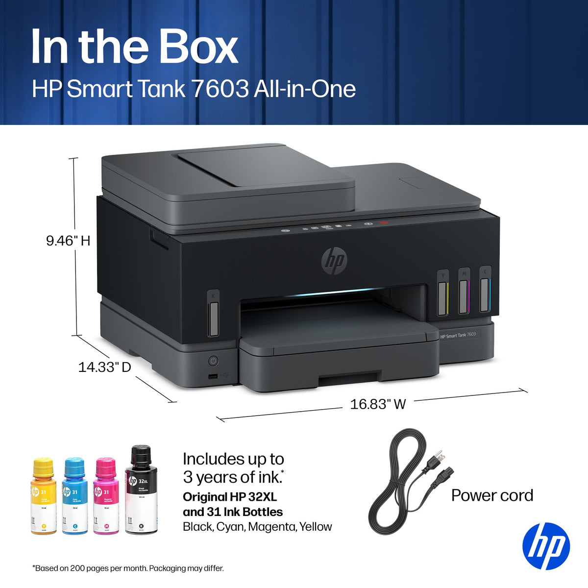 HP Printer D34F7A#B1H, one size – view 4