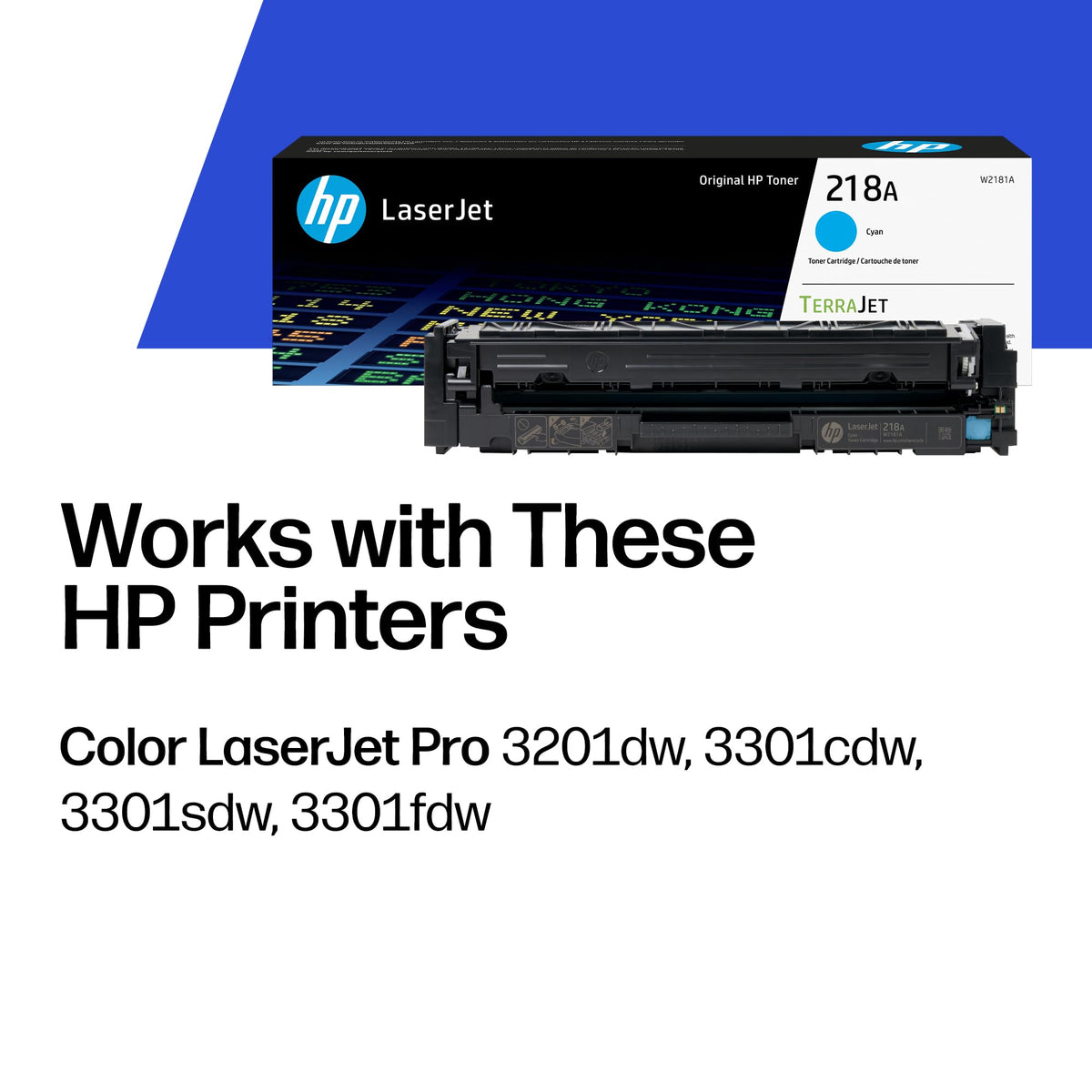 HP Laser Printer Toner W2181A, 14.29 x 3.78 x 4.37 – view 2