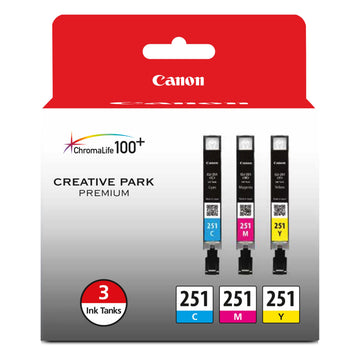 Canon Inkjet Printer Ink CLI251C, 3/Pack