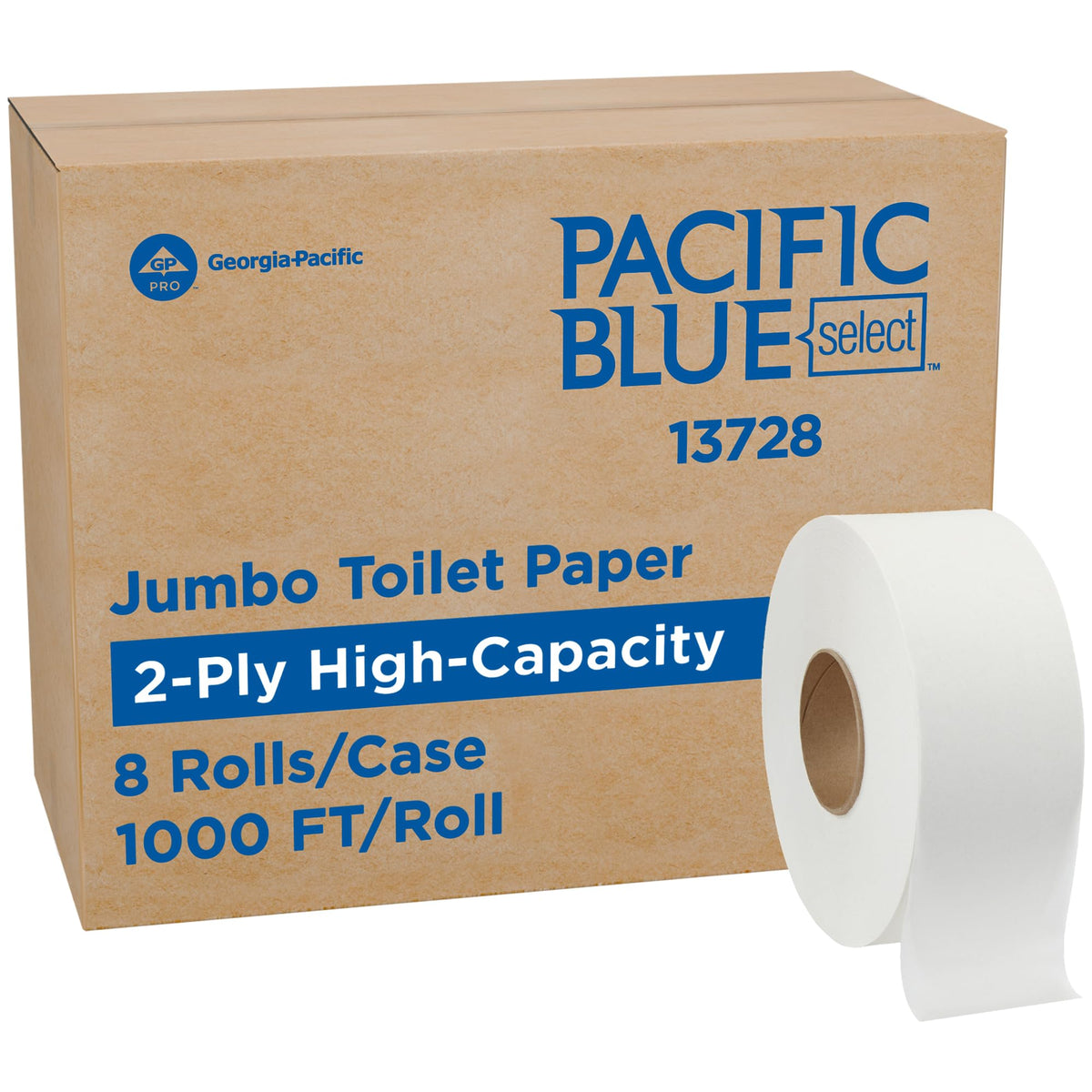 Georgia-Pacific Toilet Paper 13728, 1000 ft (Pack of 8)