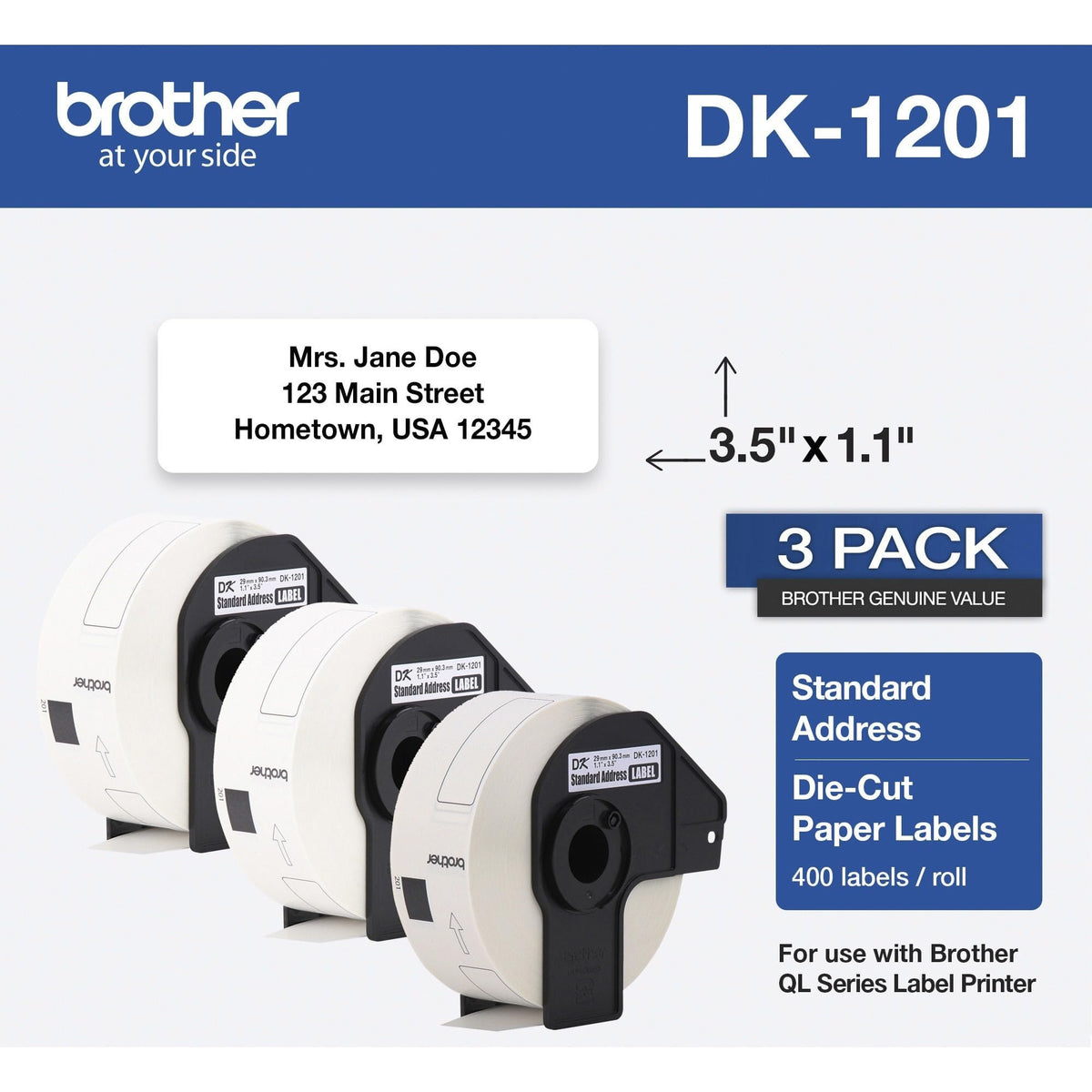 Brother Label DK12013PK, 3 Rolls – view 3