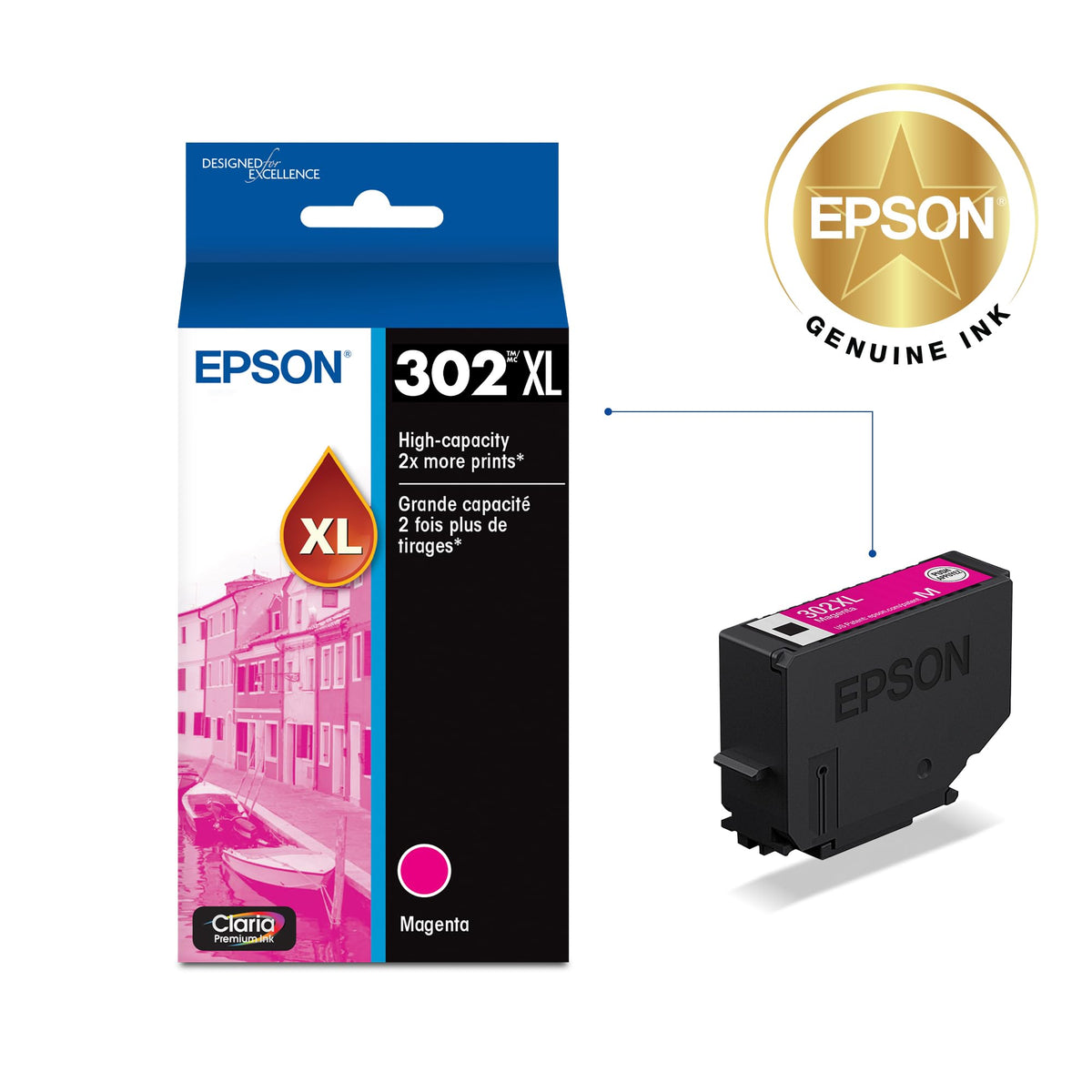 Epson Inkjet Printer Ink T302XL320-S, High Yield – view 2