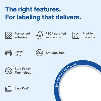 Avery Label 94103-WMP50, 1" x 1", 2400 Count – view 2