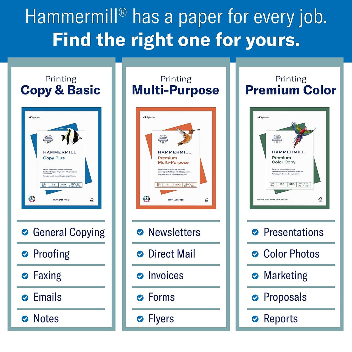 Hammermill Print Copy Paper 125534C, 8 Ream | 4000 Sheets – view 3