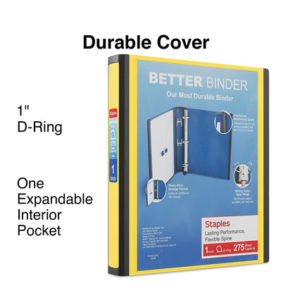 Staples Storage Binder 43160-100482, 1-Inch – view 2
