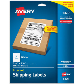 Avery Label 8126, 5 1/2" x 8 1/2", 50 Count