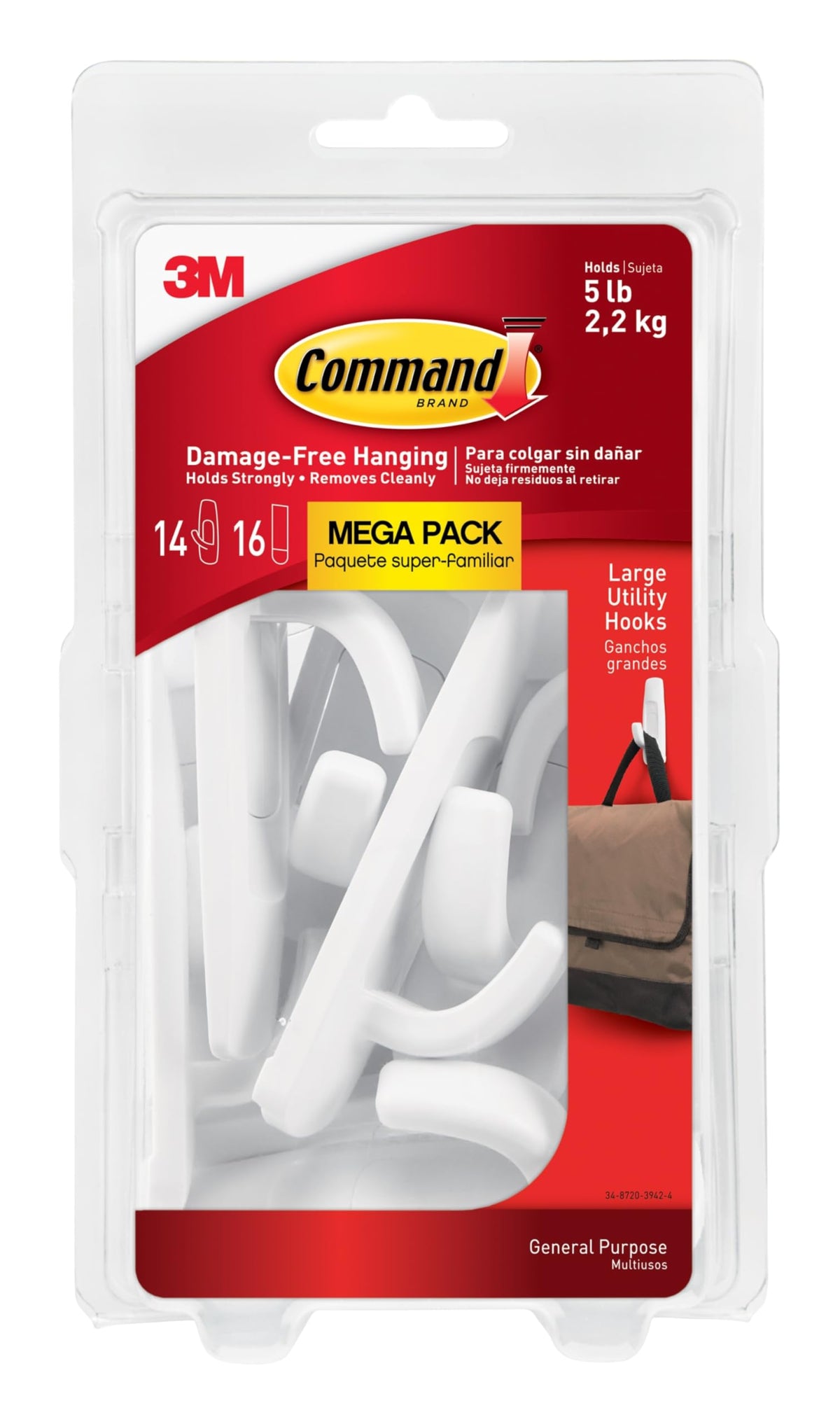 Command Storage Hook 17003-MPES, 14 Hooks