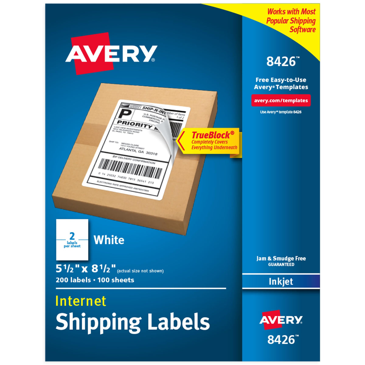 Avery Label 8426, One Size, 200 Count