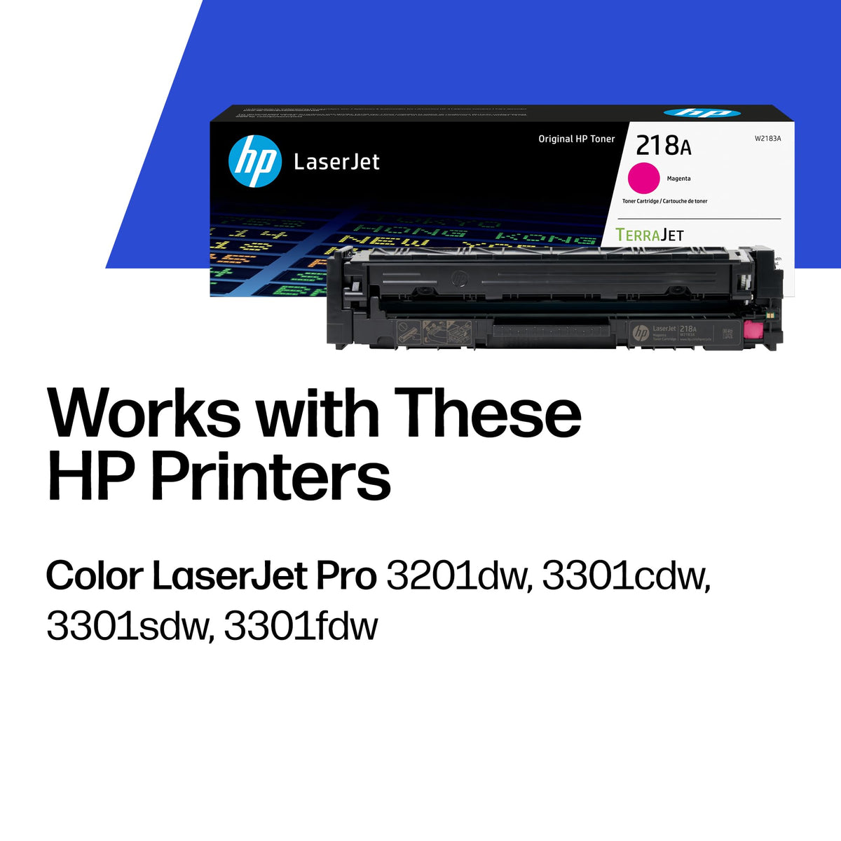 HP Laser Printer Toner W2183A, 14.29 x 3.78 x 4.37 – view 2