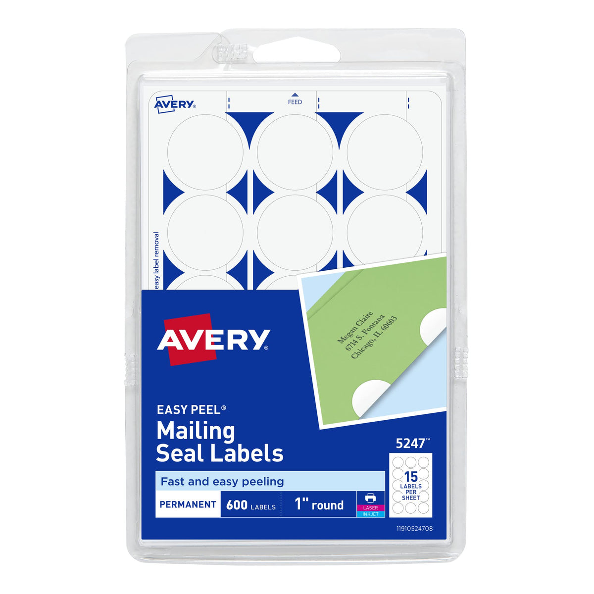 Avery Label 5247, 600 Count