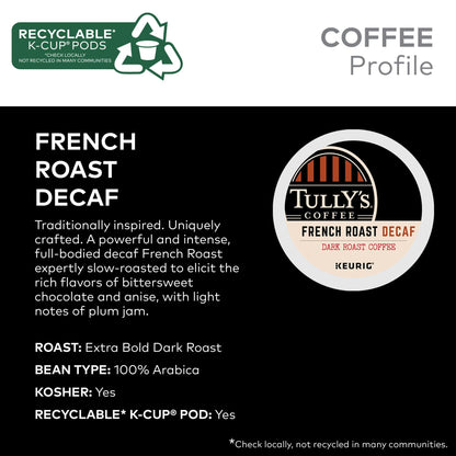 TULLY'S Coffee tuldecfr100, 24 Count (Pack of 4), 96 Count – view 3