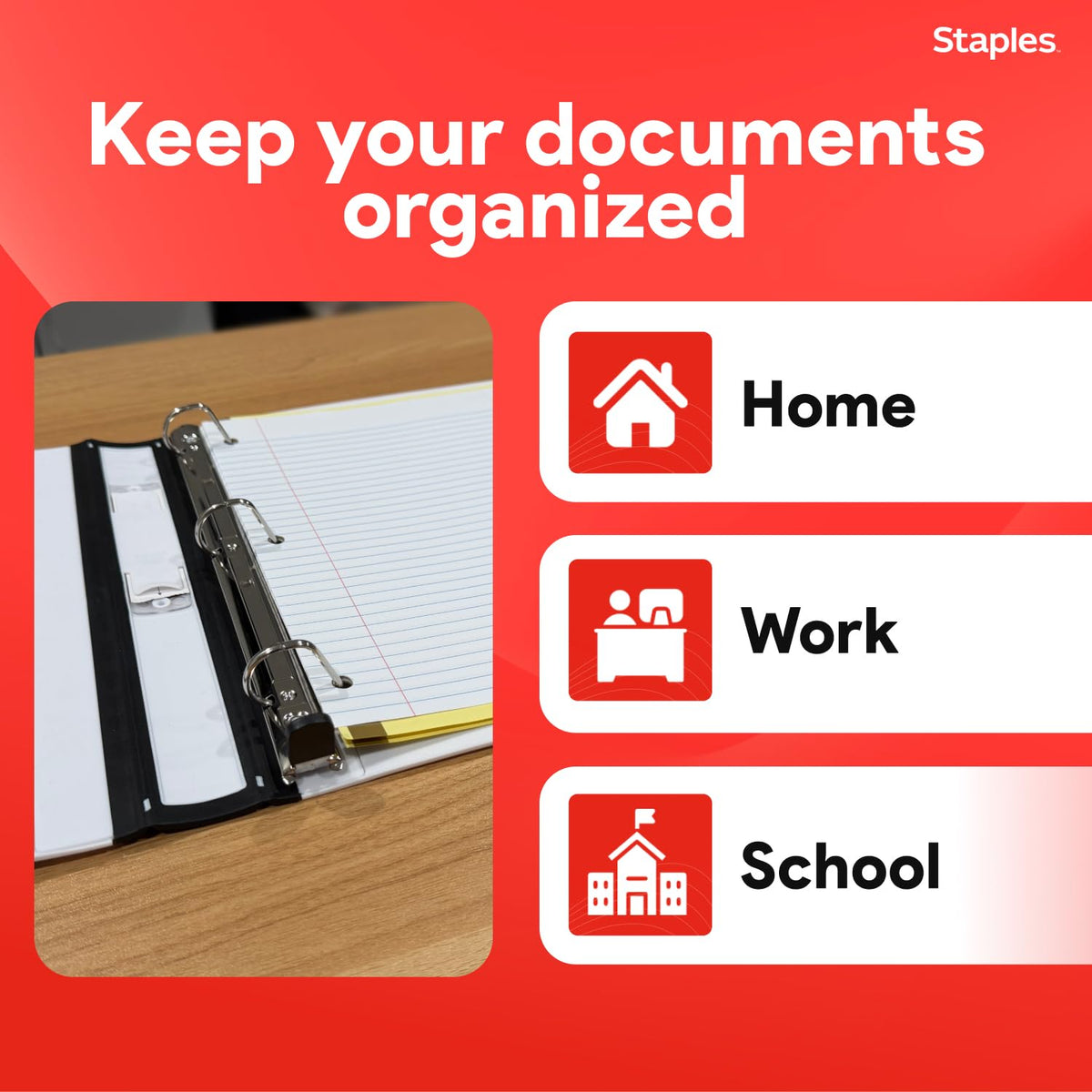 Staples Storage Binder 13403/22710, 1-Inch – view 6