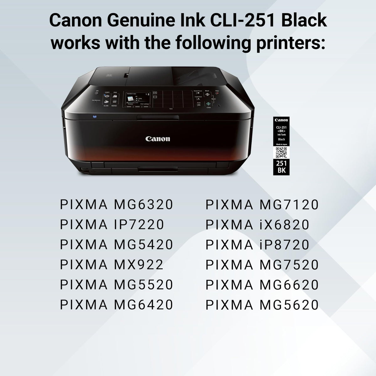 Canon Inkjet Printer Ink CLI251BK, CLI-251 BK – view 5