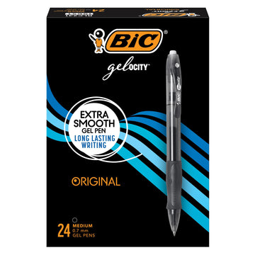 BIC Writing Instrument Velocity Gel/RLC241-BLK, 24 Count