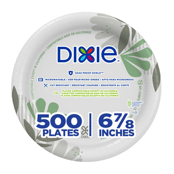 Georgia-Pacific Dishware Plate UX7WS, 125 Count (Pack of 4), 500 Count
