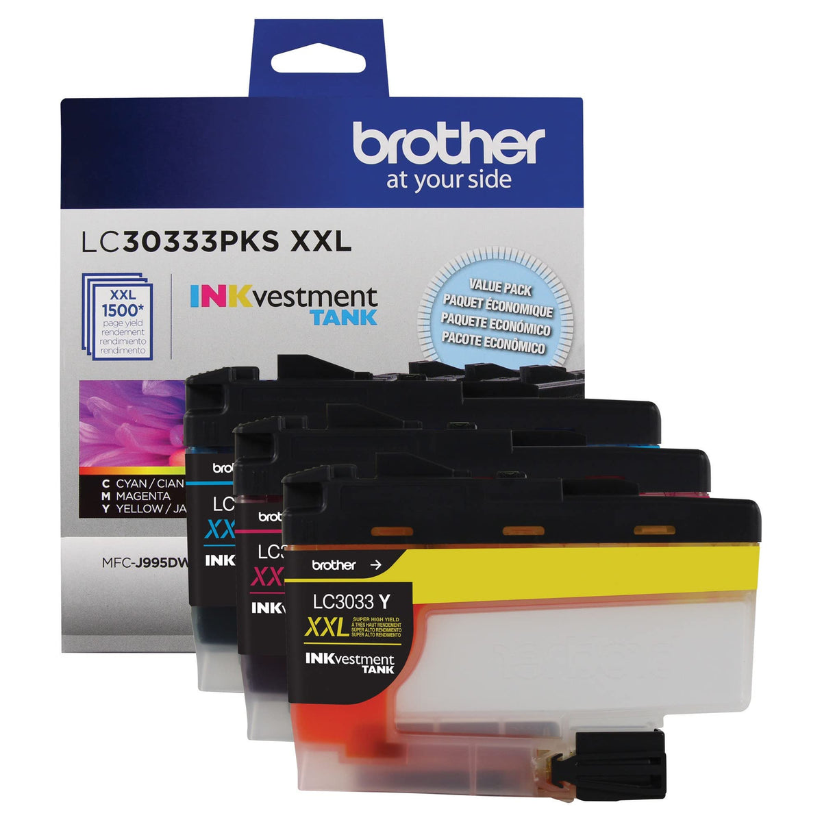 Brother Inkjet Printer Ink LC30333PKS, high yield, 3 Count – view 2
