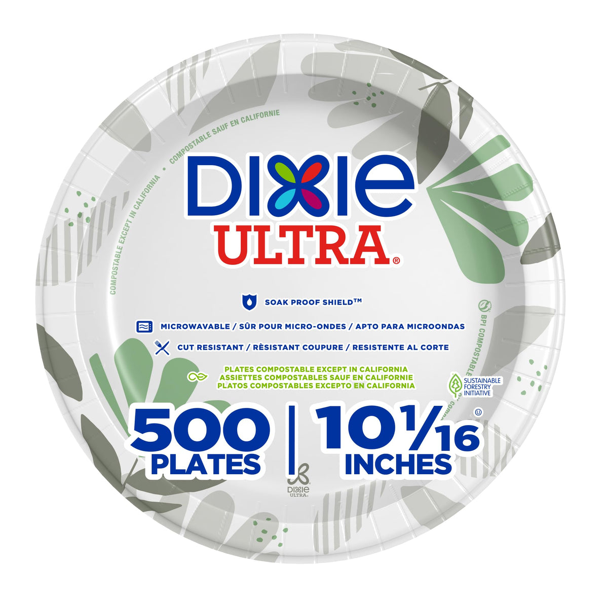Georgia-Pacific Dishware Plate SXP10PATH, 10 in, 500 Count