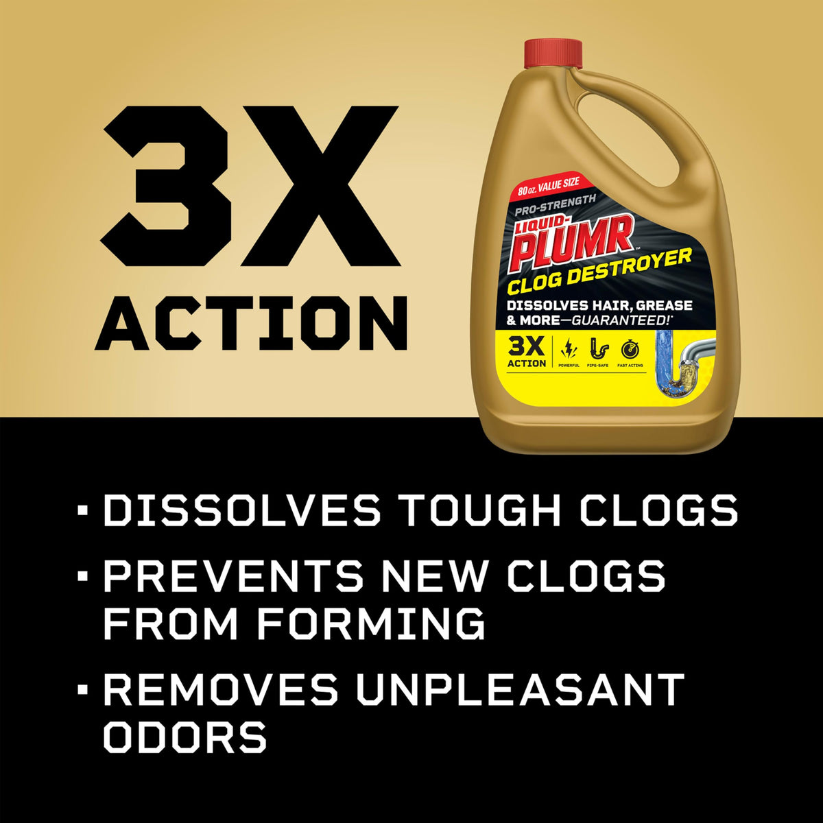 Liquid-Plumr Drain Opener Substance 4460000227, 80 Fl Oz – view 3