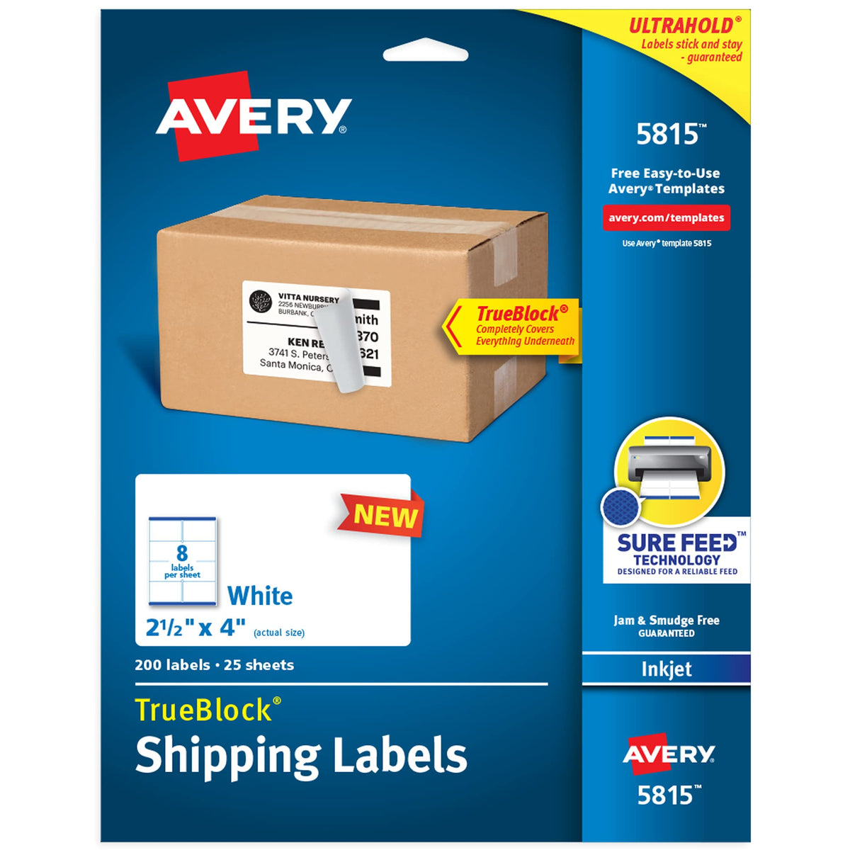 Avery Label 5815, 200 Count