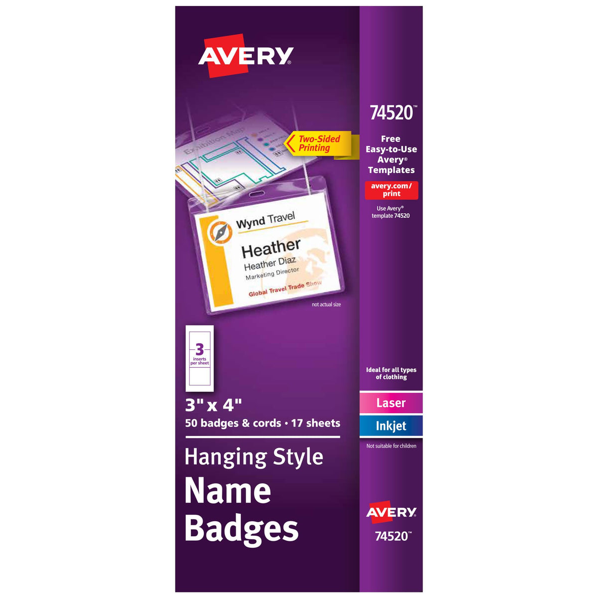 Avery Badge Holder 74520, 50