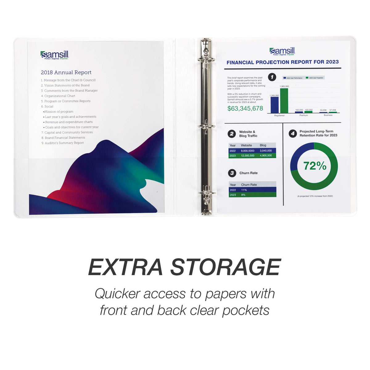Samsill Storage Binder S88437, 1-Inch, 8 Count – view 5