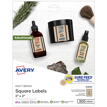 Avery Label 22846, 2" x 2", 300 Count