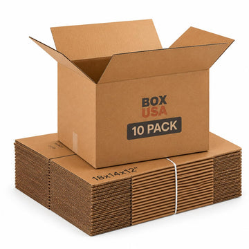 BOX USA Shipping Box B181412RP10, Med 10-Pk 18x14x12"