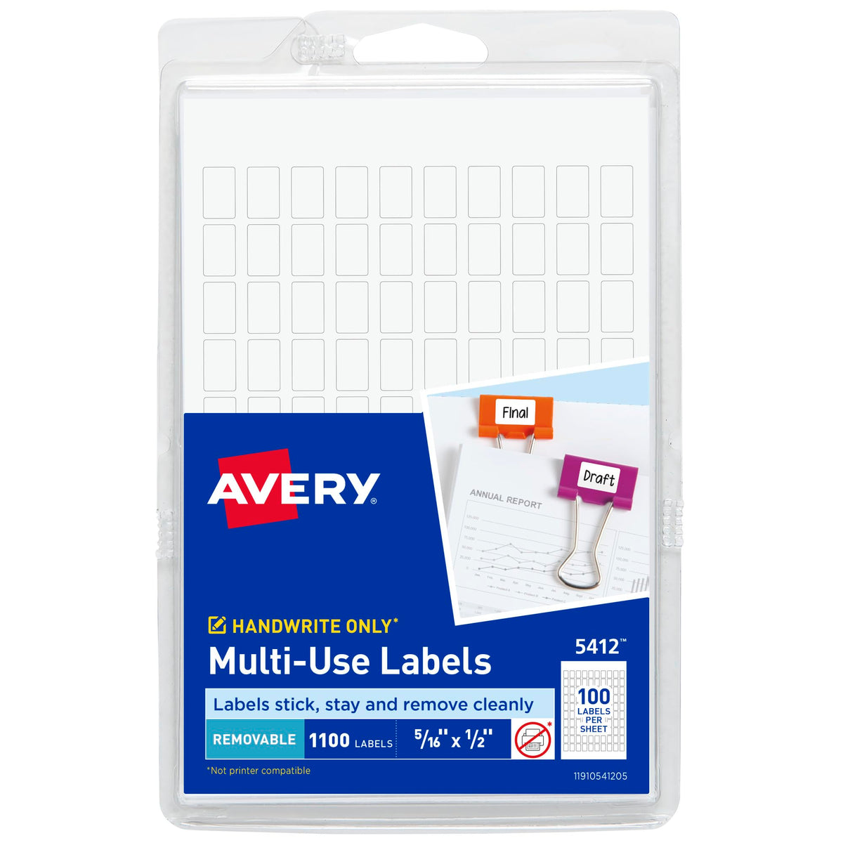 Avery Label 5412, 5/16 in. X 1/2 in.